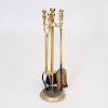 Victorian Style Brass Fire Tool Set and Stand