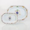 Two Chinese Export Porcelain Bishop's Armorial Graduated Small Platters