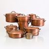 Large Group of Copper Cookware