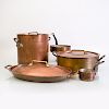 Group of Various French Copper Cookware