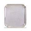 Ensko Silver Shaped Square Tray Engraved with Dedication