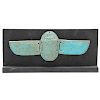 Ancient Egyptian Blue Faience Winged Scarab
