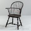 Brown-painted Sack-back Windsor Chair