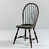 Black-painted Bow-back Windsor Chair