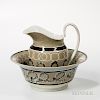 Slip-decorated Pearlware Pitcher and Bowl Set