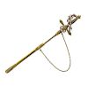 Antique Victorian 14K Gold Pearl Sword Jabot Pin