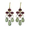 Mallary Marks 18K 22K Gold Color Stone Trapeze Earrings