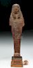 Egyptian New Kingdom Wood Mummiform Ushabti