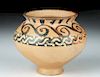 Small Cypriot Pottery Vase w/ Painted Motifs