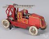Charles Rossignol tin litho wind-up fire truck
