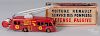 French tin litho Fire Rescue Tender ladder truck