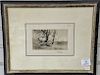 Two framed pieces to include Stow Wengenroth, lithograph, "Island Light", Ed/50, signed lower right: Stow Wengenroth, sight size 12...