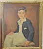 Three portrait paintings to include Loren Conrad Holmwood (1892-1985), oil on canvas, portrait of a young boy; oil on canvas, portra...