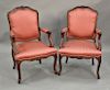 Pair of Louis XV style chairs.