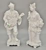 Pair of figures signed Italy Mottahedeh Design. ht. 36in.