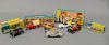 Group of Corgi toys including The Avengers gift set 40 with original box, gift set 17 Land Rover with Ferrari Racing car on trailer...