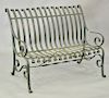 Pair of iron benches. ht. 38in.