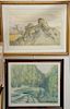 Three framed lithographs to include Elizabeth Mumford, 214/850, "You Scream for Ice Cream"; Bob Kuhn, pencil signed print, cheetah,...