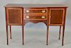 Ethan Allen mahogany Federal style sideboard with banded inlaid top