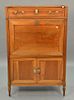 French secretaire a abattant having drop front desk over two doors (missing granite top). ht. 57in., wd. 36in.