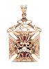 A Victorian Yellow Gold, Diamond and Polychrome Enamel Masonic Knights Templar Fob/Pendant, 11.40 dwts.
