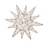A Victorian Platinum Topped, Rose Gold and Diamond Brooch, Tiffany & Co., 11.00 dwts.