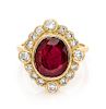 A Yellow Gold, Ruby and Diamond Ring, 4.60 dwts.