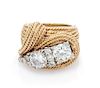 * A Yellow Gold, Platinum and Diamond Ring, 8.20 dwts.