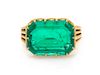 A Yellow Gold and Colombian Emerald Ring, 6.00 dwts.