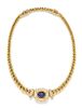 * An 18 Karat Yellow Gold, Sapphire, Diamond and Ruby Necklace, Mayor's, 50.85 dwts.