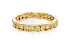 A Yellow Gold and Colored Diamond Eternity Band, 2.55 dwts.