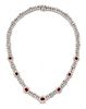 A Platinum, Burmese Ruby and Diamond Necklace, 46.85 dwts.