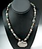 Ancient Bactrian Agate / Bronze Beaded Necklace