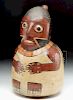 Nazca Polychrome Figural Vessel - Seated Man