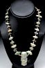 Fine Wearable Mayan Jade Necklace w/ Figural Pendant