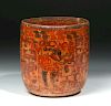 Mayan Ulua Valley Polychrome Cylinder - Standing Lords