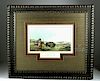 1837 Color Lithograph Hunting the Buffalo, Rindisbacher