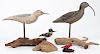 Group of 4 Hand Carved Shore Birds