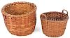 2 Antique Storage/Gathering Baskets