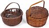 2 Antique Gathering Baskets