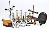Nice Estate Collection of Antique Candle Holders & Related Items