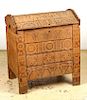 Antique European Incised and Decorated Grain Box