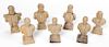 7 Ceramic Busts Attr. to Pantaleon Panduro (1847-1909)