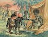 19th c French Caricature Illustration Painting