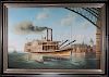 John Cox, "St. Louis" Steamwheeler Painting