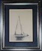 Manner of Edward Hopper, Yachting Scene Etching