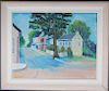 Rapp, Vintage Painting of New England Town
