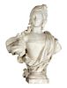 A French Marble Bust, Height 33 inches.