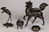 A GROUP OF CHINESE BRONZE, PROBABLY 19TH CENTURY