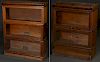 A PAIR OF STACKING OAK BOOKCASES, EARLY 20TH C.